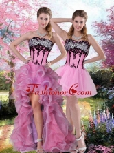 Gorgeous High Low Zebra Printed Prom Dress with Pick Ups and Appliques QDZY028TZFOR