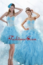 Gorgeous Sophisticated Appliques and Ruffles Baby Blue Sweet 15 Dresses XFNAOA45TZFXFOR
