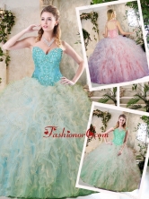 Cheap Multi Color Quinceanera Dresses with Appliques and Ruffles SJQDDT225002-1FOR