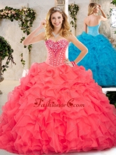 Unique  Beading and Ruffles  Quinceanera Dresses  for 2016 SJQDDT233002-2FOR