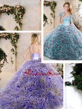 Unique Beading and Ruffles  Quinceanera Dresses in Blue SJQDDT209002-1FOR