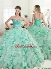 Best Apple Green Quinceanera Dress with Beading and Ruffles for Spring YYPJ047FOR