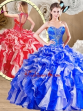2016 Simple Sweetheart Multi Color Sweet 16 Dresses with Ruffles SJQDDT477002-2FOR