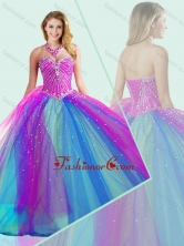 Big Puffy Beaded Quinceanera Dress in Multi Color SJQDDT504002FOR