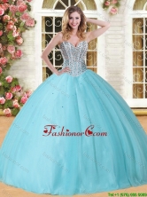 Visible Boning Beaded Bodice Tulle Sweet 16 Dress in Baby Blue YSQD005-1FOR