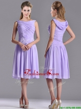 Lovely Empire Chiffon Lavender Dama Dress with Beading and Ruching THPD159FOR