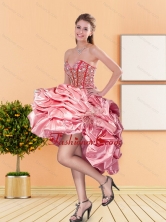 2015 New Style Sweetheart Dama Dresses with Beading and Pick Ups QDDTA10003FOR