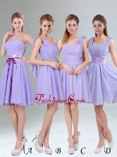 Classical Lavender Princess Mini Length Dama Dress with Ruching BMT005FOR
