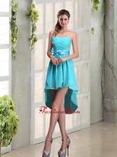 2015 Decent Sweetheart A Line Prom Dress with Ruching and Belt BMT020AFOR
