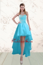 2015 Fashionable Baby Blue Prom Gown with Beading and Ruffles XFNAO011TZBFOR