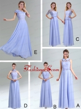 2015 Modest Belt Empire Prom Dress in Lavender BMT029FOR