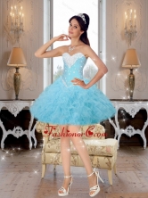 2015 Pretty Beaded and Ruffles Prom Dresses in Baby Blue SJQDDT90003FOR