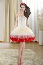 2015 Spring Fashionable Beading Short Prom Dresses with Sweetheart XFNAOA11TZBFOR