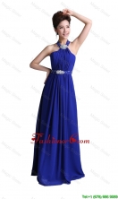 2016 Luxurious Empire Halter Top Prom Dresses with Beading in Royal Blue DBEE124FOR