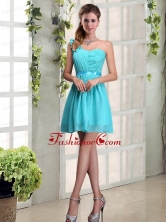 A Line One Shoulder Ruching Prom Dress  with Belt BMT020BFOR