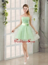 A Line Sweetheart Lace Up Prom Dress in Apple Green BMT014BFOR
