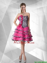 Discount A Line Strapless Zebra Prom Dresses with Ruffled Layers MLXN146PSFOR