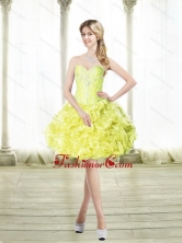 Discount Mini Length Prom Dresses with Beading and Rolling Flowers SJQDDT53003FOR