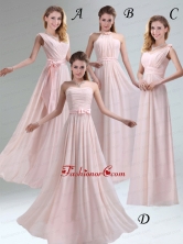 Most Beautiful Chiffon Light Pink Empire Prom Dress with Ruching BMT009FOR