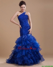 Pretty One Shoulder Ruffled Layers Prom Gowns with Mermaid DBEE500FOR
