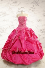 2015 Beautiful Strapless Quinceanera Dress with Appliques FNAO5858FOR