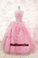 2015 Pretty Appliques Baby Pink Quinceanera Dresses FNAO5850-2FOR