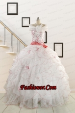 2015 Pretty Quinceanera Dresses with Appliques and Belt FNAO172AFOR