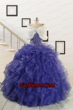 2015 Sweetheart Ruffles Purple Quinceanera Dresses with Wraps FNAO7751AFOR
