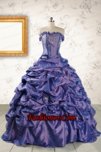 2015 Unique Purple Quinceanera Dresses with Brush Train FNAO467FOR