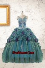 Beautiful Multi-color Straps Appliques Quinceanera Dresses for 2015 FNA05825FOR