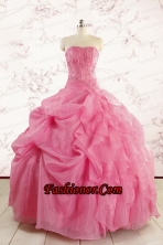 Cheap Strapless Quinceanera Dresses with Pick Ups and Wraps FNAO612FOR