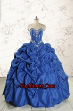 Elegant Beading Quinceanera Dresses in Royal Blue for 2015 FNAO5753FOR