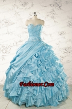 Fashionable Beading Aqua Blue Quinceanera Dresses for 2015  FNAO158FOR