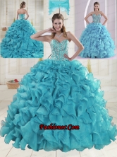 Fashionable Sweetheart 2015 Quinceanera Dresses in Aqua Blue XLFY091906B-1FOR