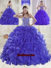 Hot Sale Sweetheart Brush Train Beaded Decorate Quinceanera Dresses in Sweet 16 XLFY091906B-4FOR