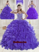 Hot Sale Sweetheart Brush Train Quinceanera Dresses for 2015 XLFY091906B-6FOR