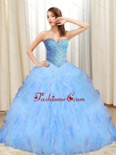 Luxurious Beading and Ruffles 2015 Quinceanera Dresses in Multi Color SJQDDT11002FOR