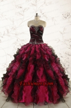 Perfect Beading Multi Color 2015 Quinceanera Dresses with Sweetheart FNAO5800FOR