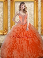 Popular Orange Red Quinceanera Dress with Beading SJQDDT27002-4FOR