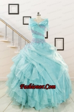 Sweetheart Organza Beading and Ruffles Quinceanera Dresses for 2015 FNAO683AFOR
