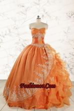 2015 Cheap Appliques Quinceanera Dresses in Orange FNAO308FOR