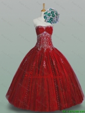 2016 Fall Elegant Strapless Sweet 16 Dresses with Beading and Appliques SWQD005-9FOR