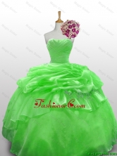 2016 Fall Perfect Strapless Beading Quinceanera Gowns in Spring Green SWQD010-5FOR