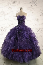Elegant Sweetheart Appliques Purple Quinceanera Dress for 2015 FNAO5809FOR