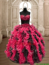 Luxurious Backless Sweet 16 Dress with Beading and Ruffles SWQD159-1FOR