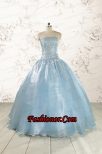 New Style 2015 Strapless Sweet 15 Dresses with Beading FNAO057FOR