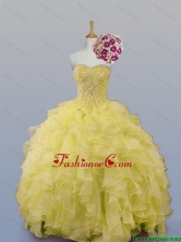 Pretty 2016 Summer Sweetheart Dress for Quince with Beading and Ruffles SWQD007-8FOR