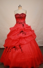 Affordable Ball gown Strapless Floor-length Quinceanera Dresses Style FA-W-256