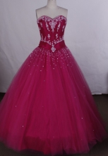Affordable Ball gown Sweetheart-neck Floor-length Quinceanera Dresses Style FA-C-090