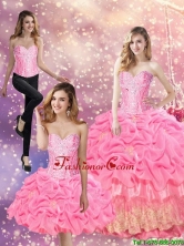 Beautiful 2015 Fall Beaded Quinceanera Dresses with Appliques and Pick Ups SJQDDT61001FOR